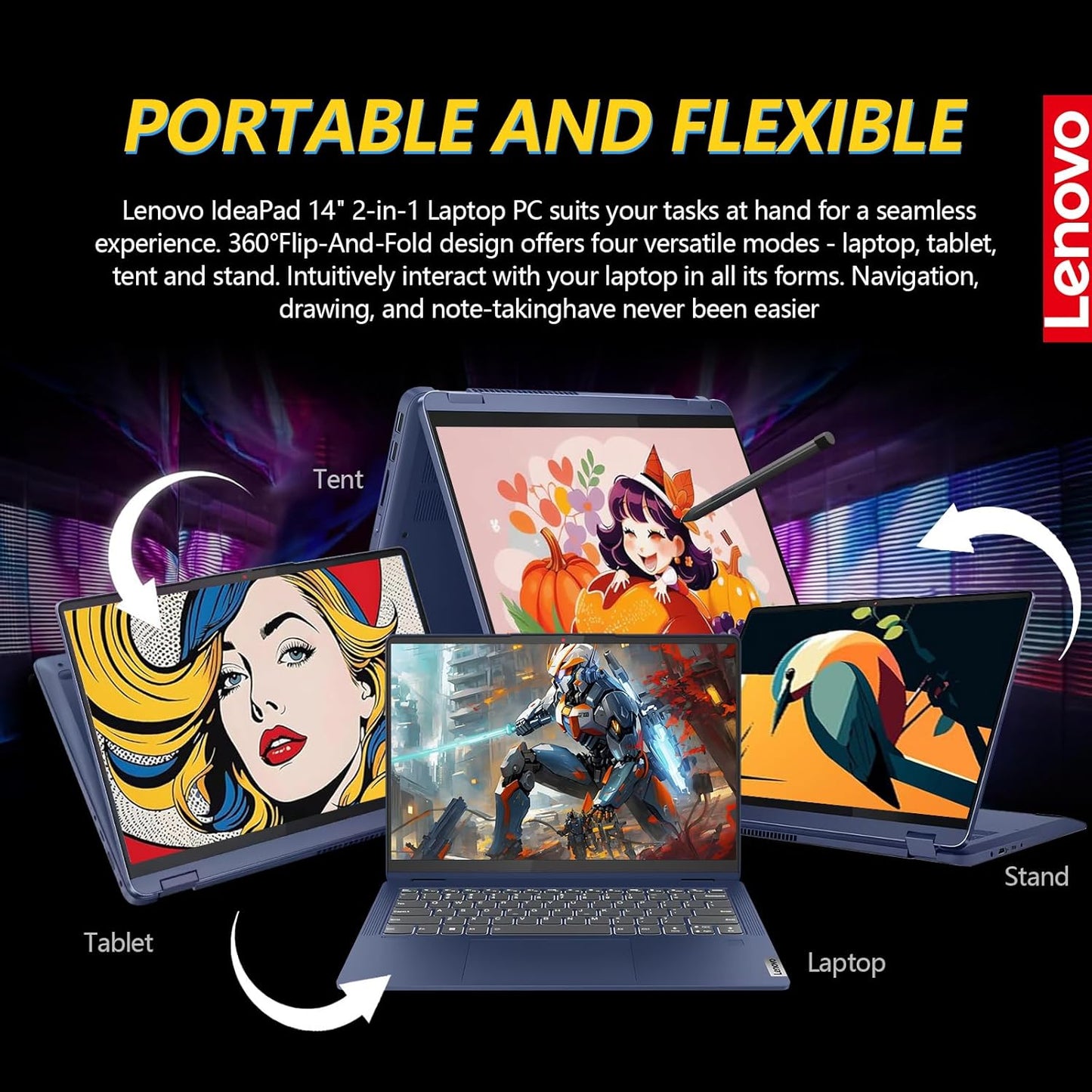 Lenovo IdeaPad Flex 5 14" 2-in-1 Touch Laptop i5 16GB 512GB SSD