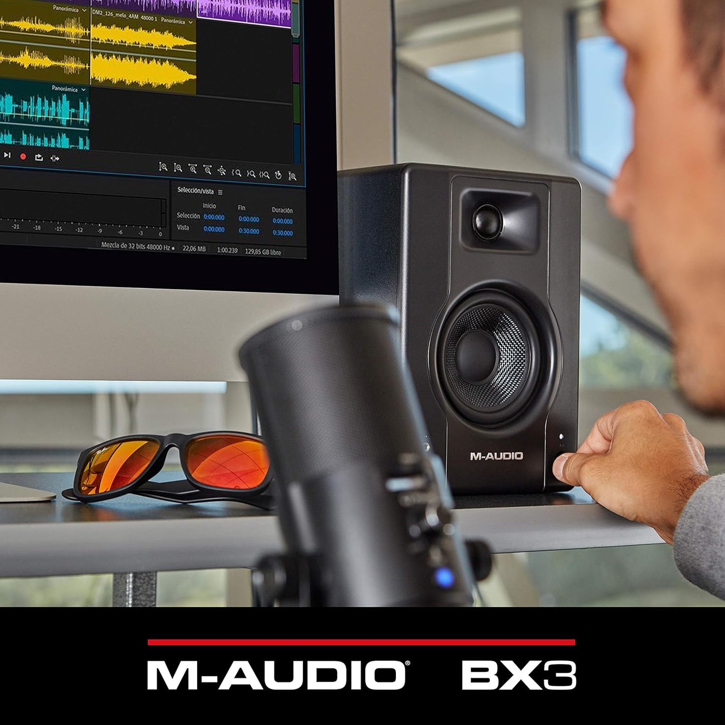 M-Audio BX3 Pair 3.5" Studio Monitor Speakers - 120W