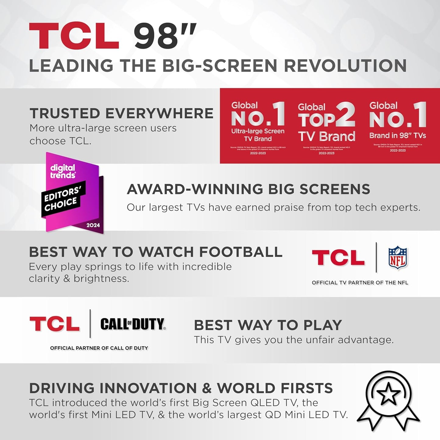 TCL 98QM851G 98-Inch QD-Mini LED 4K Google Smart TV