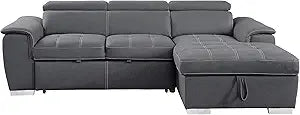 Lexicon 194840112211 Asheville Tufted Sleeper Sofa with Storage