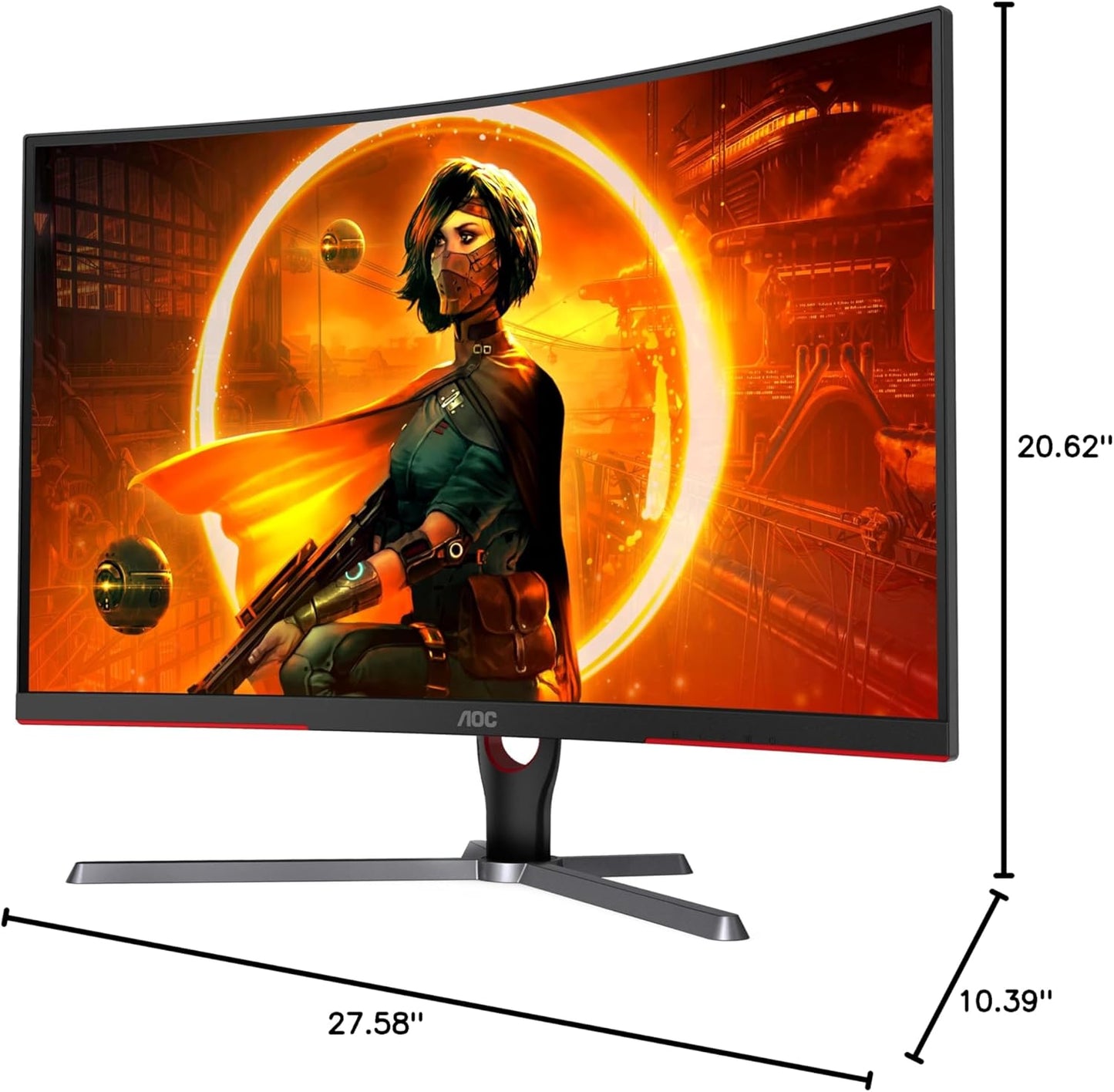 AOC CQ32G3SE 32-Inch 165Hz Curved Gaming Monitor