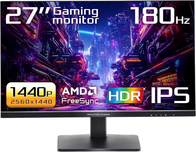 ASRock PG27QFT1B 27-inch 180Hz Gaming Monitor 1ms FreeSync — main product image