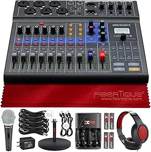 Zoom LiveTrak L-8 Portable Digital Mixer Recorder Bundle