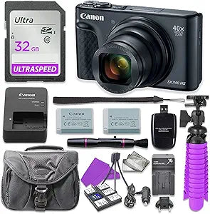 Canon sx740 PowerShot HS Digital Camera Bundle 32GB