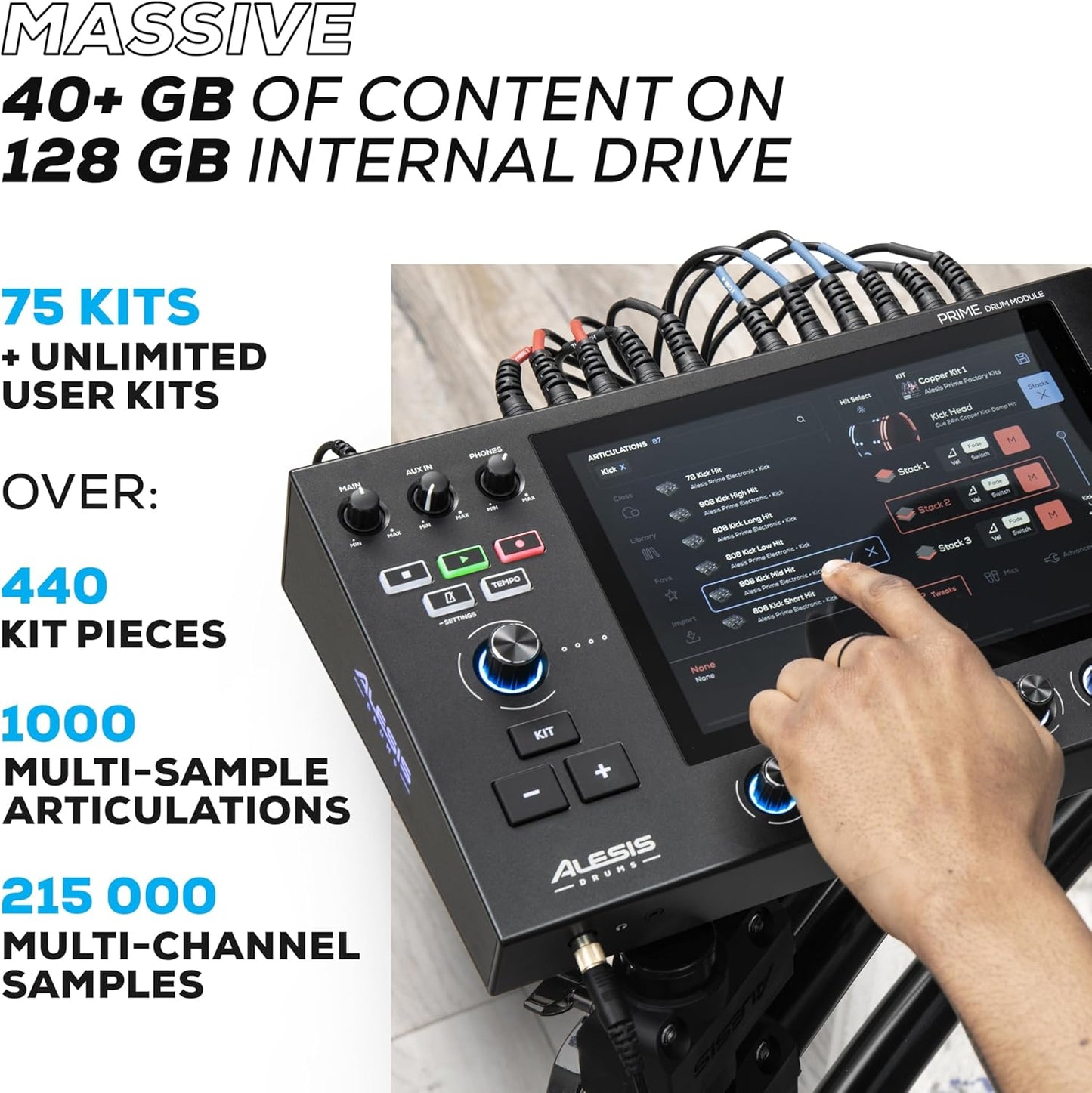 Alesis Strata Prime Electric Drum Set - Touch Screen 215,000 Samples