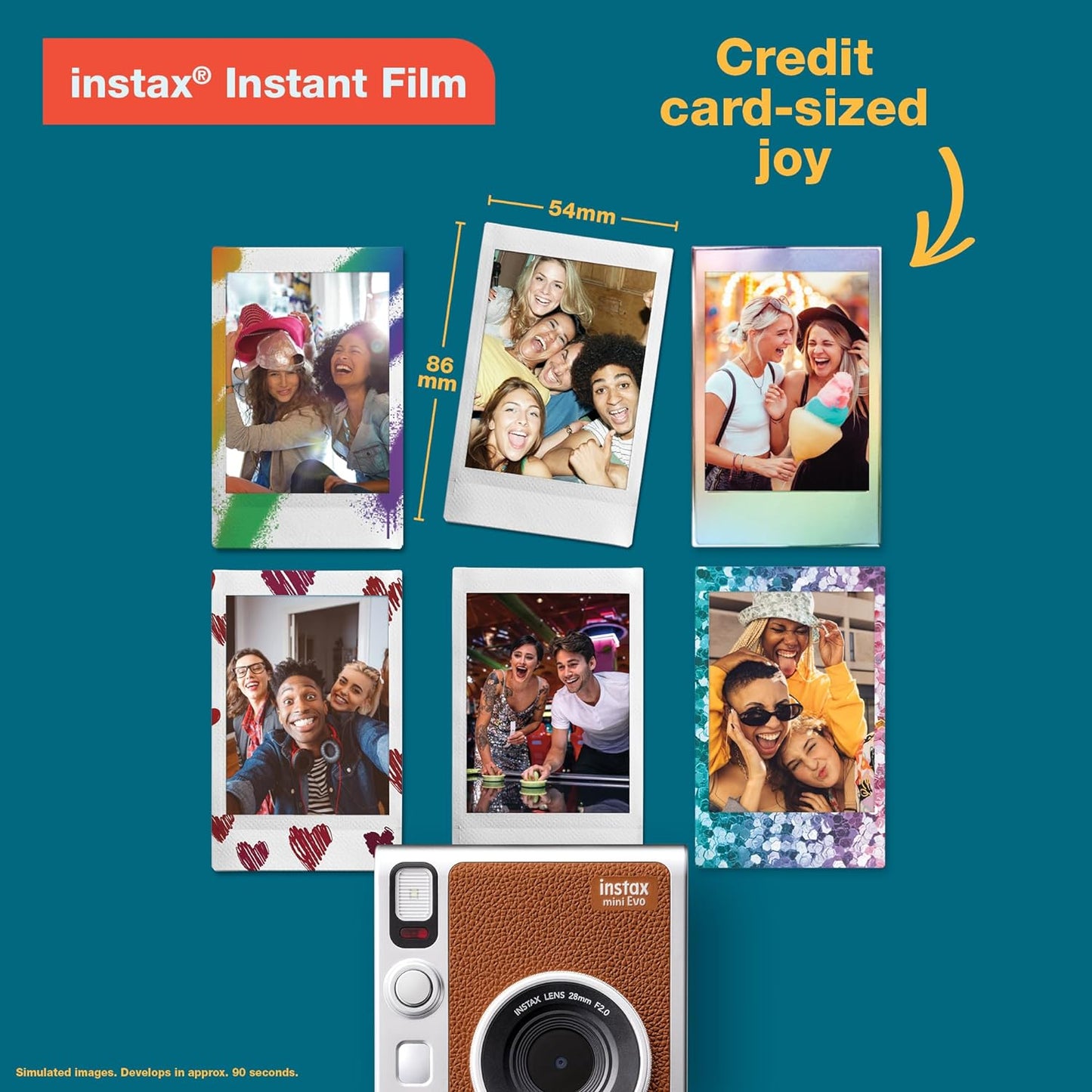 Fujifilm 16812534 Instax Mini EVO Instant Camera - Brown