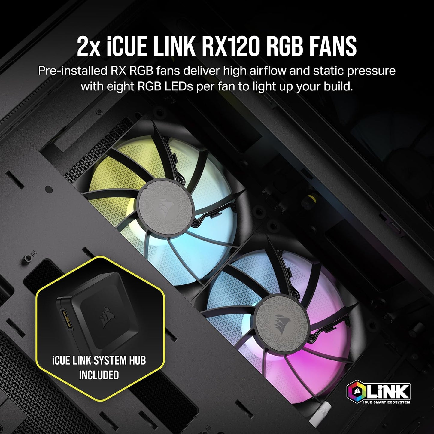 Corsair CC-9011267-WW iCUE LINK 2500X RGB mATX PC Case