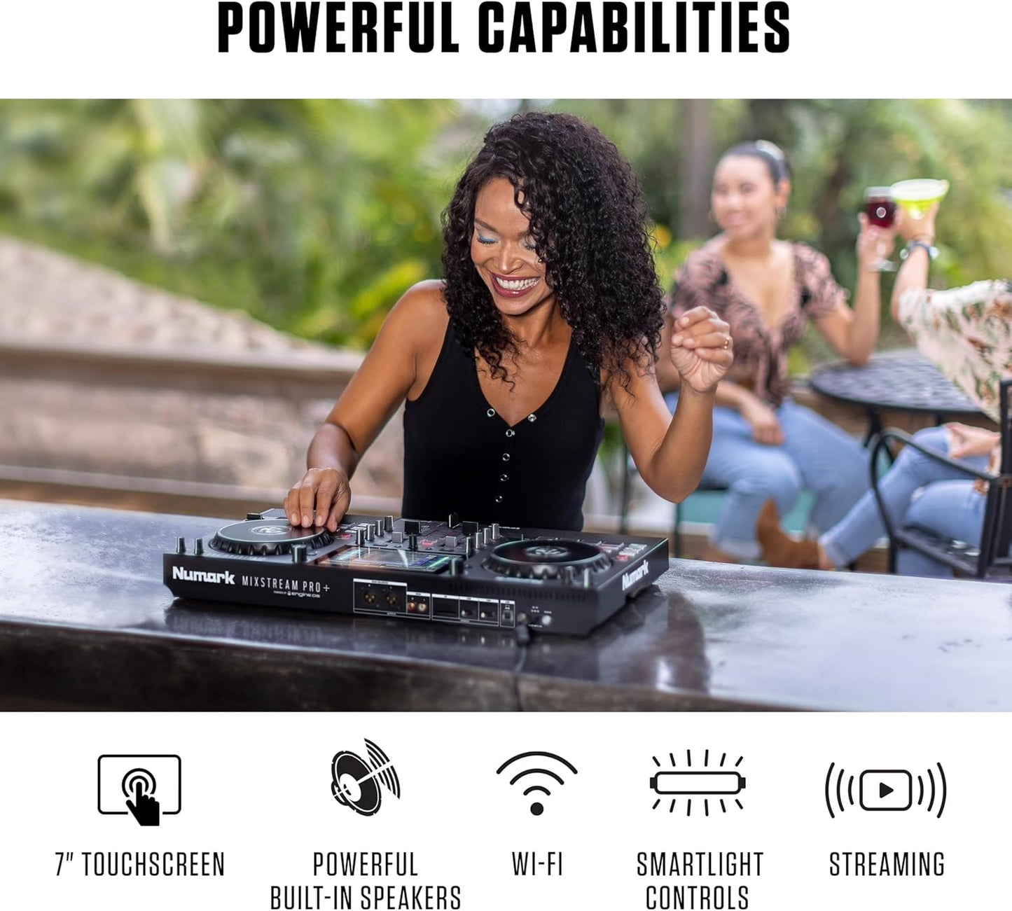 Numark MIXSTREAMPRO+ Standalone DJ Controller with Speakers and Wi-Fi