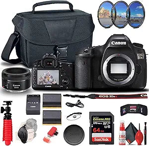 Canon 0581C002 EOS 5DS DSLR Kit: 50mm Lens, 64GB, Renewed