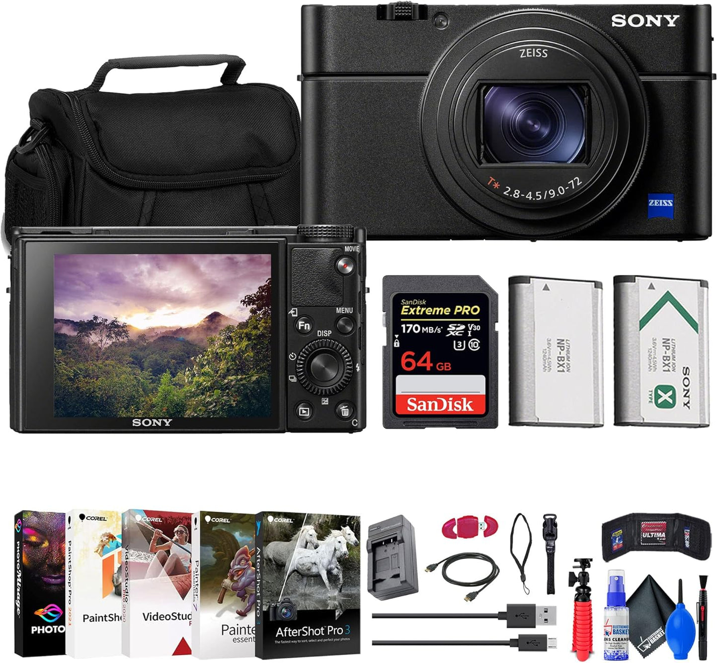 Sony DSC-RX100M7 Cyber-Shot Camera Bundle (Renewed)
