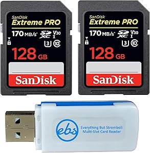 SanDisk 128G_SD_Extreme_Pro_X2_R6BLK 128GB Extreme Pro SD Card Bundle