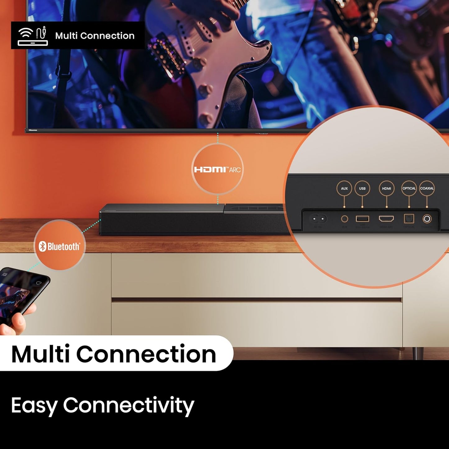 Hisense A620 2.1ch Sound Bar Built-in Subwoofer