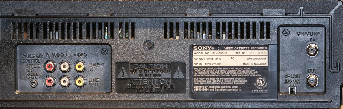 Sony SLV-685HF VHS HiFi Stereo VCR