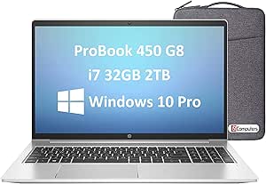 HP ProBook 450 G8 i7-1165G7, 32GB RAM, 2TB SSD, 15.6