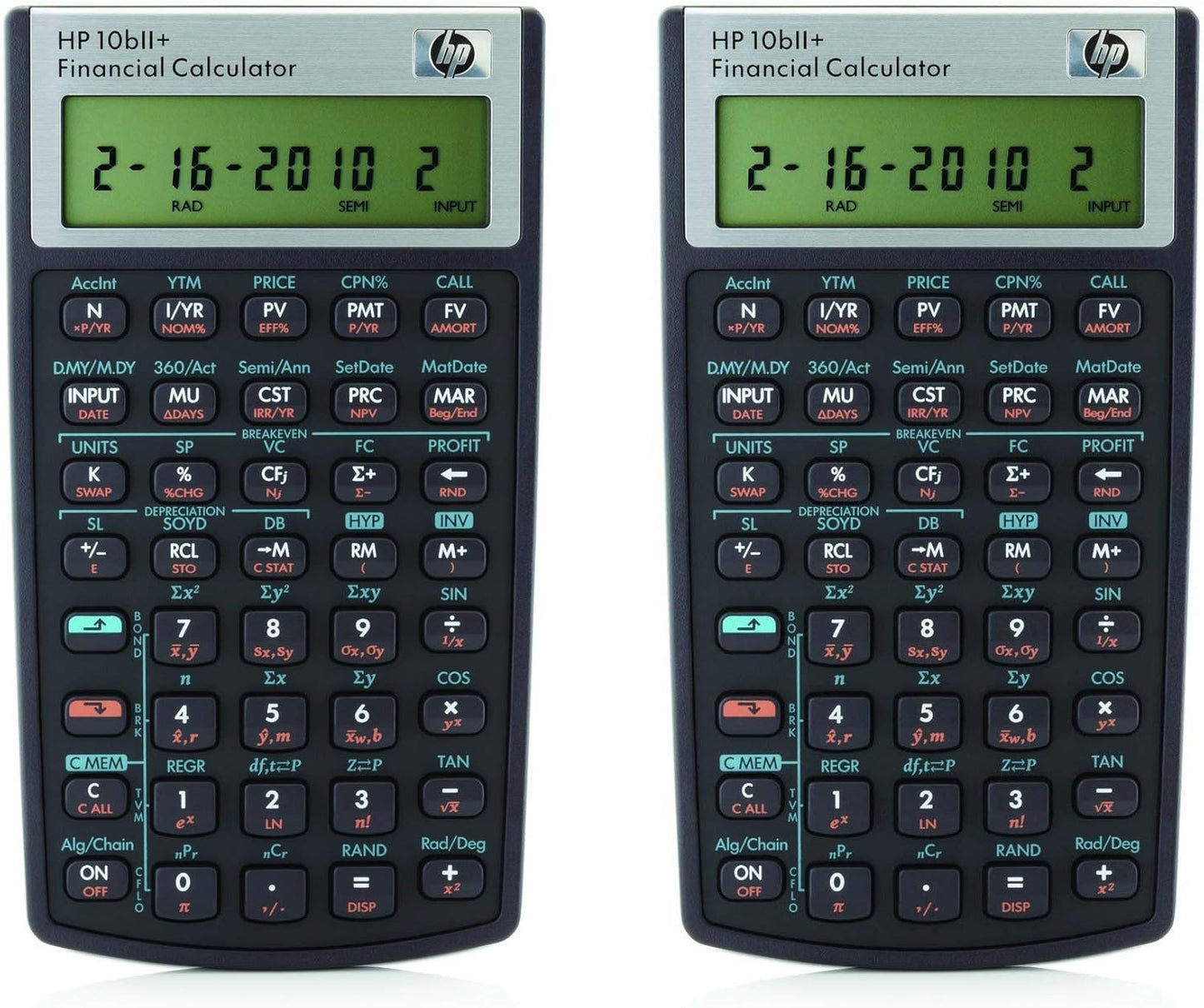 HP NW239AA-2 10bII+ Financial Calculator 2-Pack
