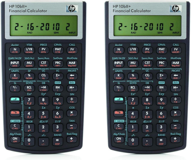 HP NW239AA-2 10bII+ Financial Calculator 2-Pack — main product image