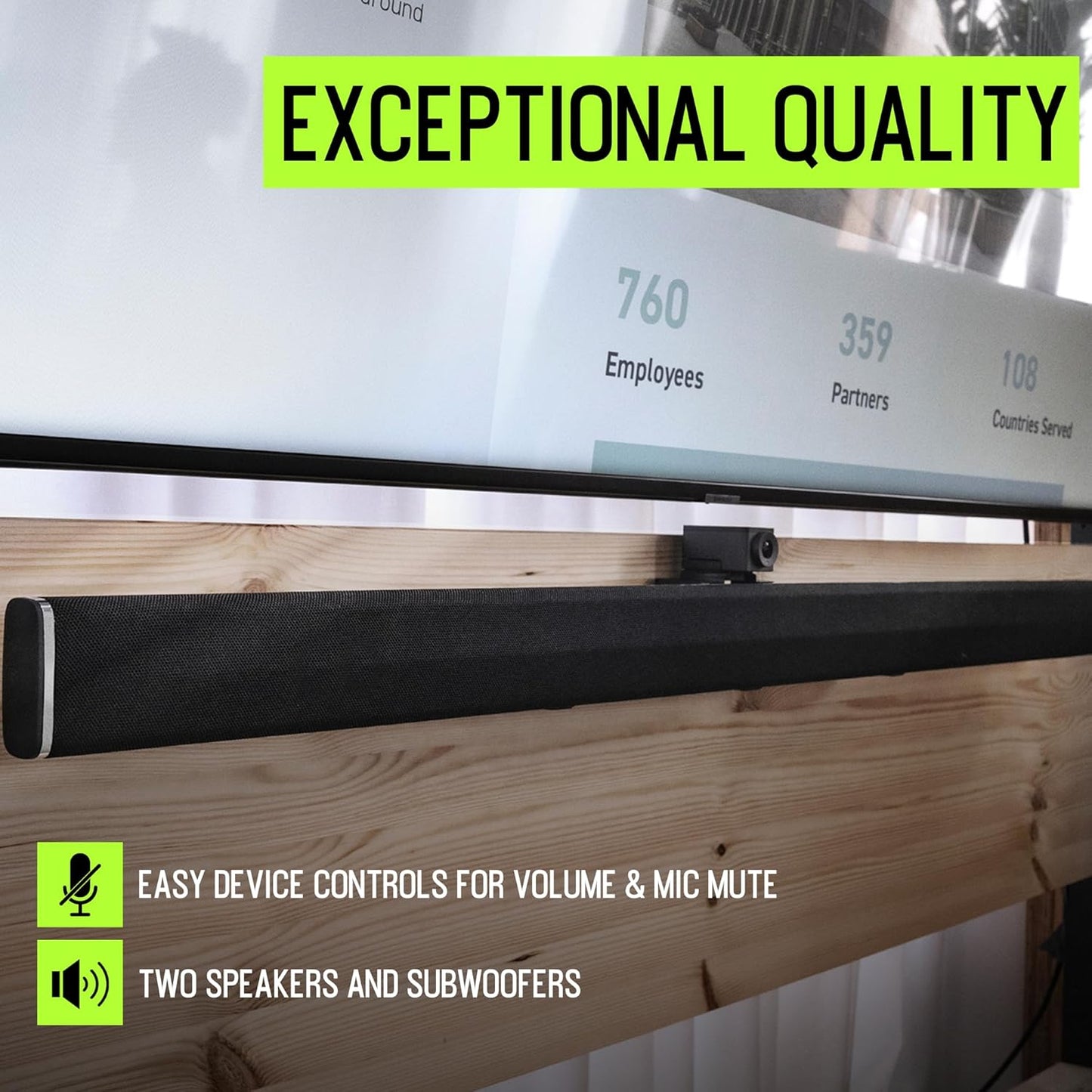 Shure WALL1 Stem Wall Speakerphone Conferencing Bar