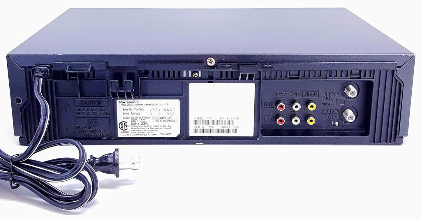 Panasonic PV-8450 VCR VHS Player Recorder Renewed