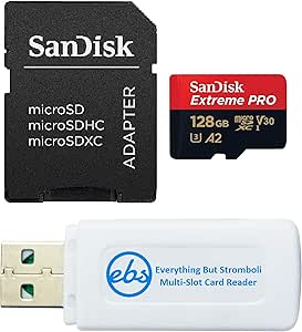 SanDisk 128GB_TF_Extreme Pro MicroSD Card SD Card Reader Bundle