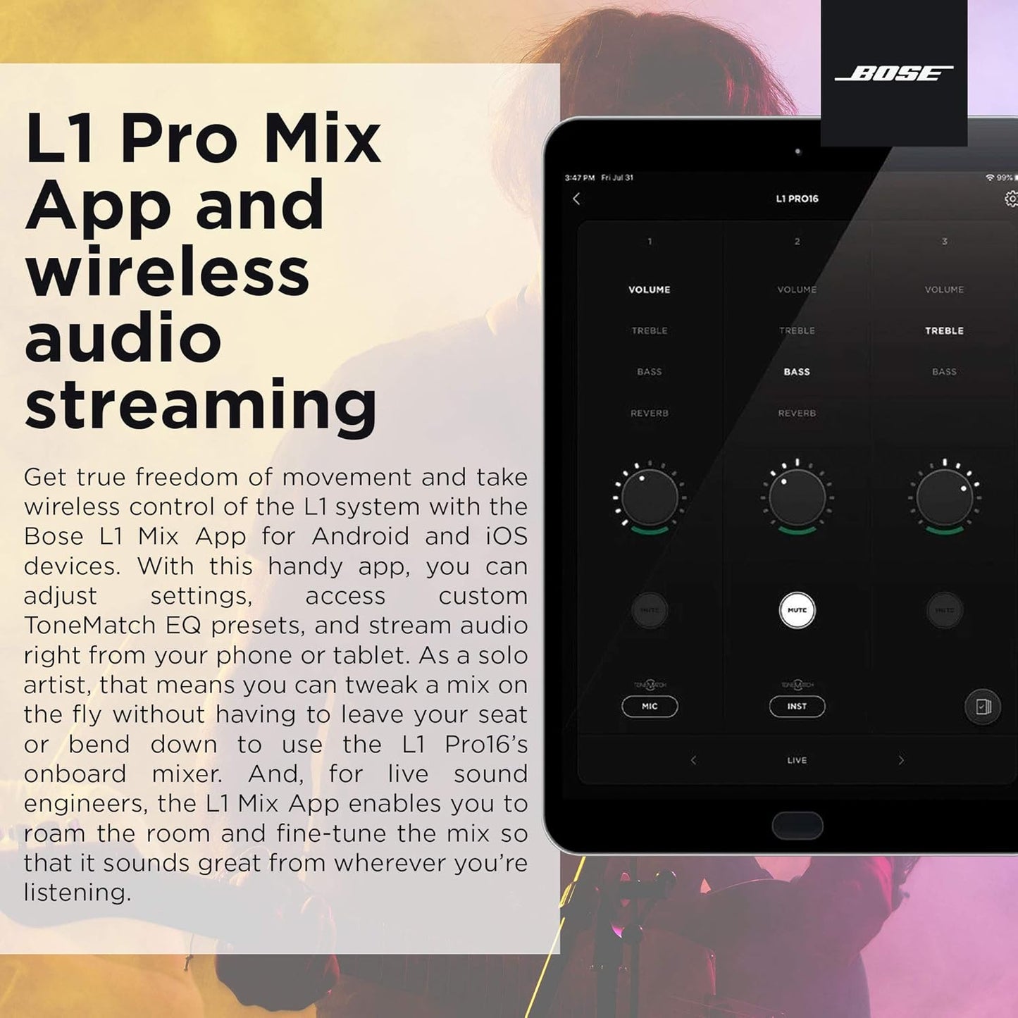 Bose 840920-1100 L1 Pro16 Portable PA System - Bluetooth Mixer