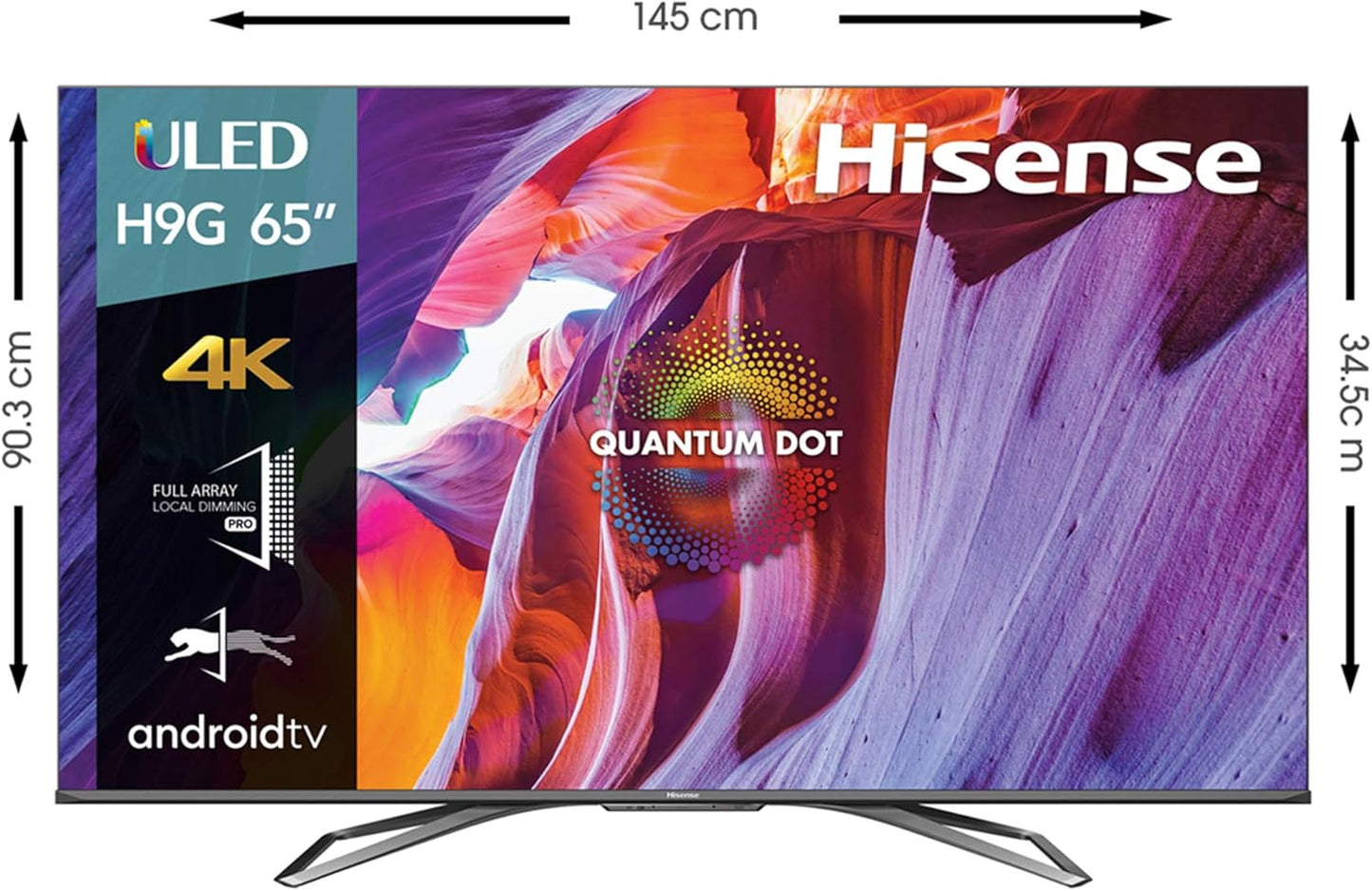 Hisense 65H9G 65-Inch H9 Quantum Series Android 4K ULED TV