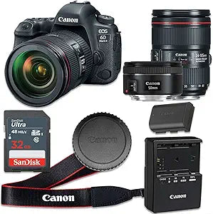 Canon 1897C002 - EOS 6D Mark II DSLR Camera Kit - Renewed