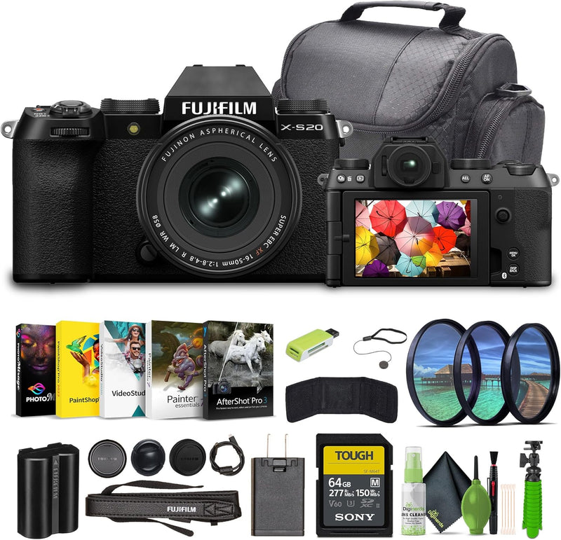 Fujifilm X-S20 Mirrorless Camera with 16-50mm Lens Bundle — main product image