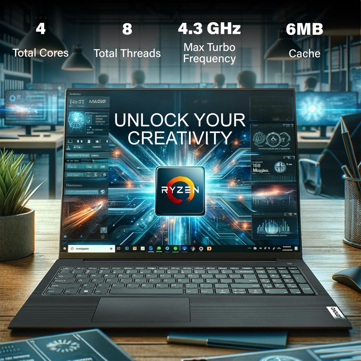 Lenovo V15 Ryzen 5 Business Laptop with WOWPC Bundle