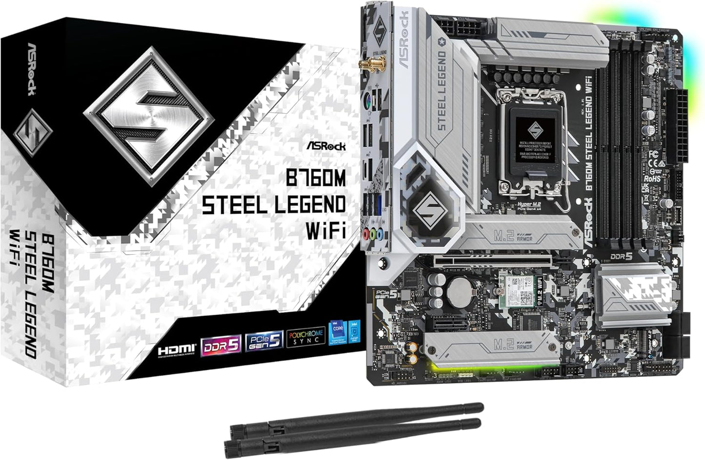 ASRock B760M STEEL LEGEND WIFI DDR5 Motherboard