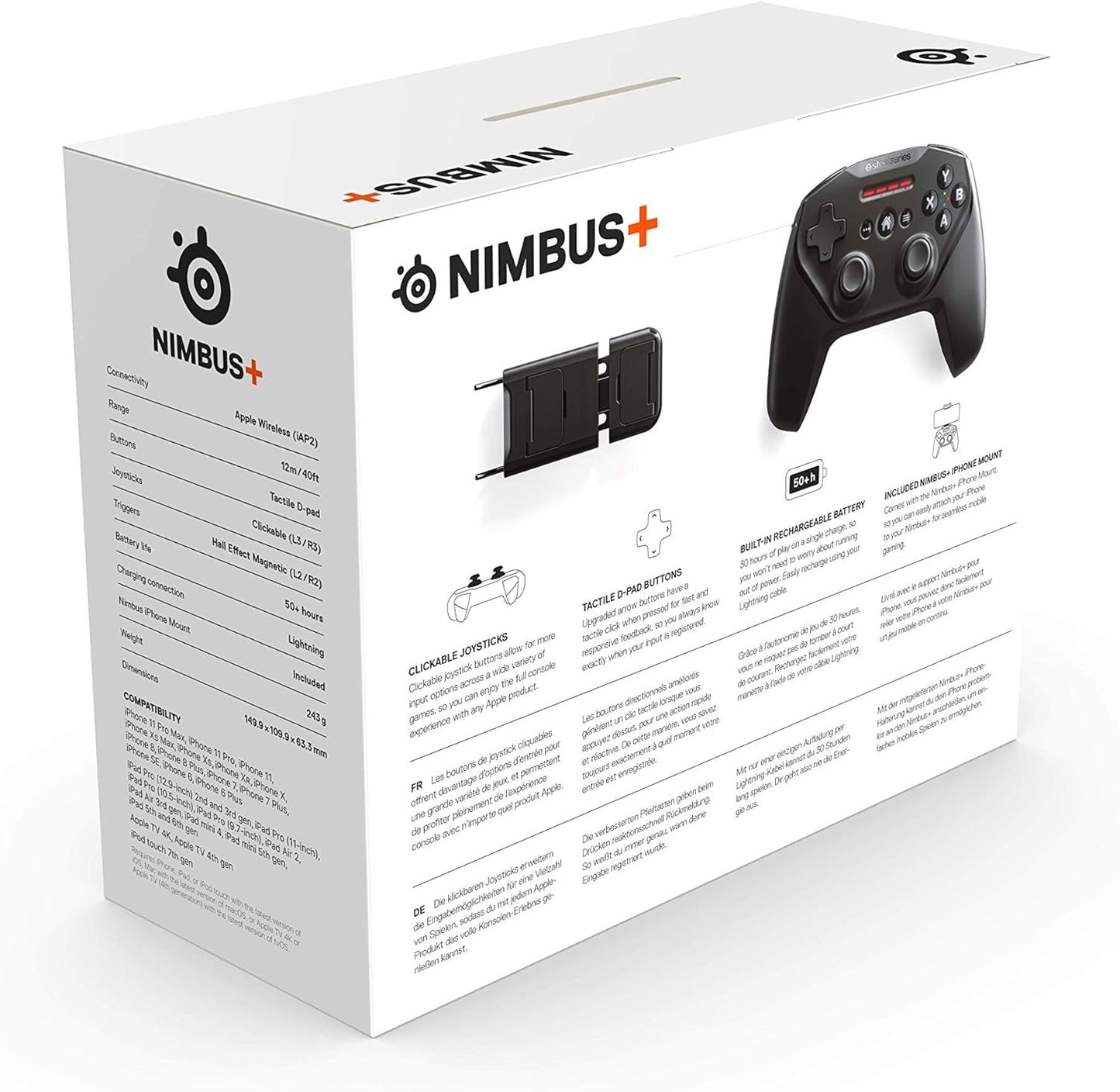 SteelSeries Nimbus+ Bluetooth Mobile Gaming Controller Renewed