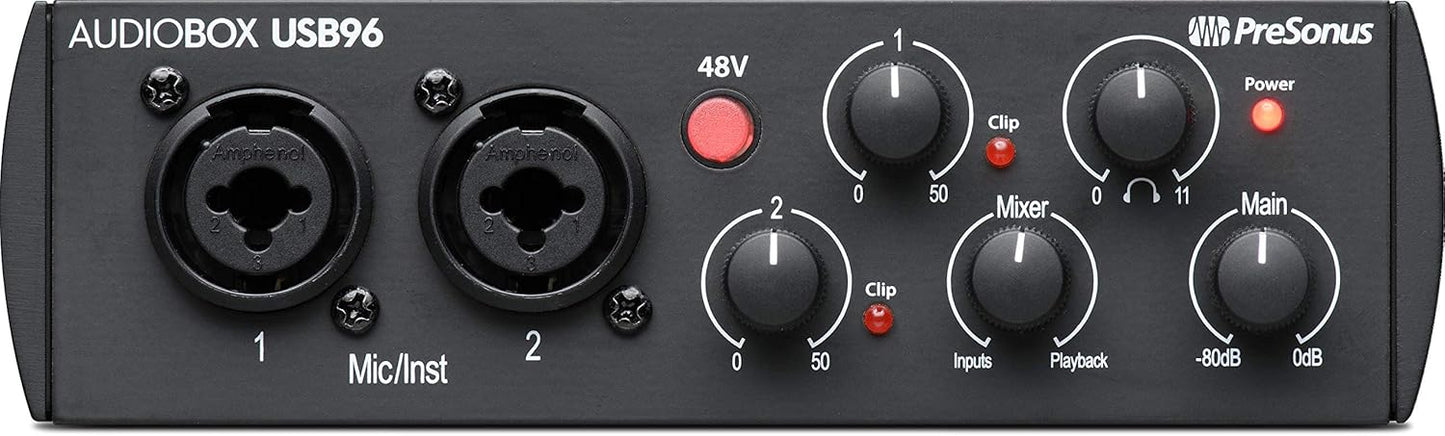 PreSonus AudioBox 96 Studio Recording Bundle Studio One