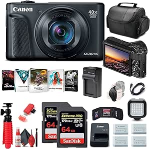 Canon PowerShot SX740 HS Renewed Camera Bundle