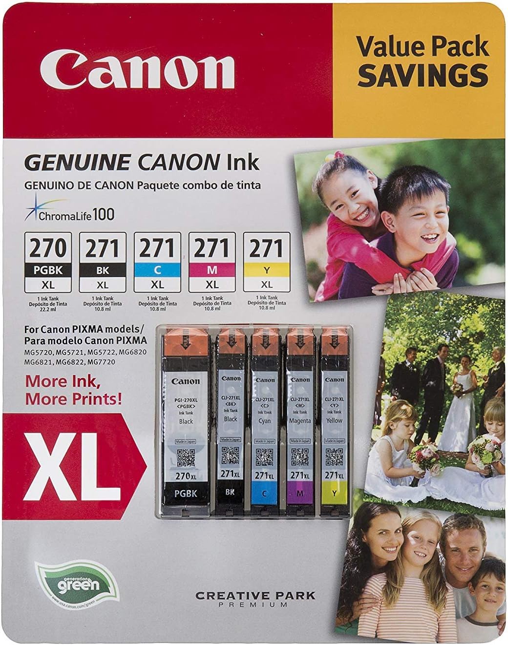 Canon 8541627835 PGI-270XL/CLI-271XL Ink Cartridge Value Pack