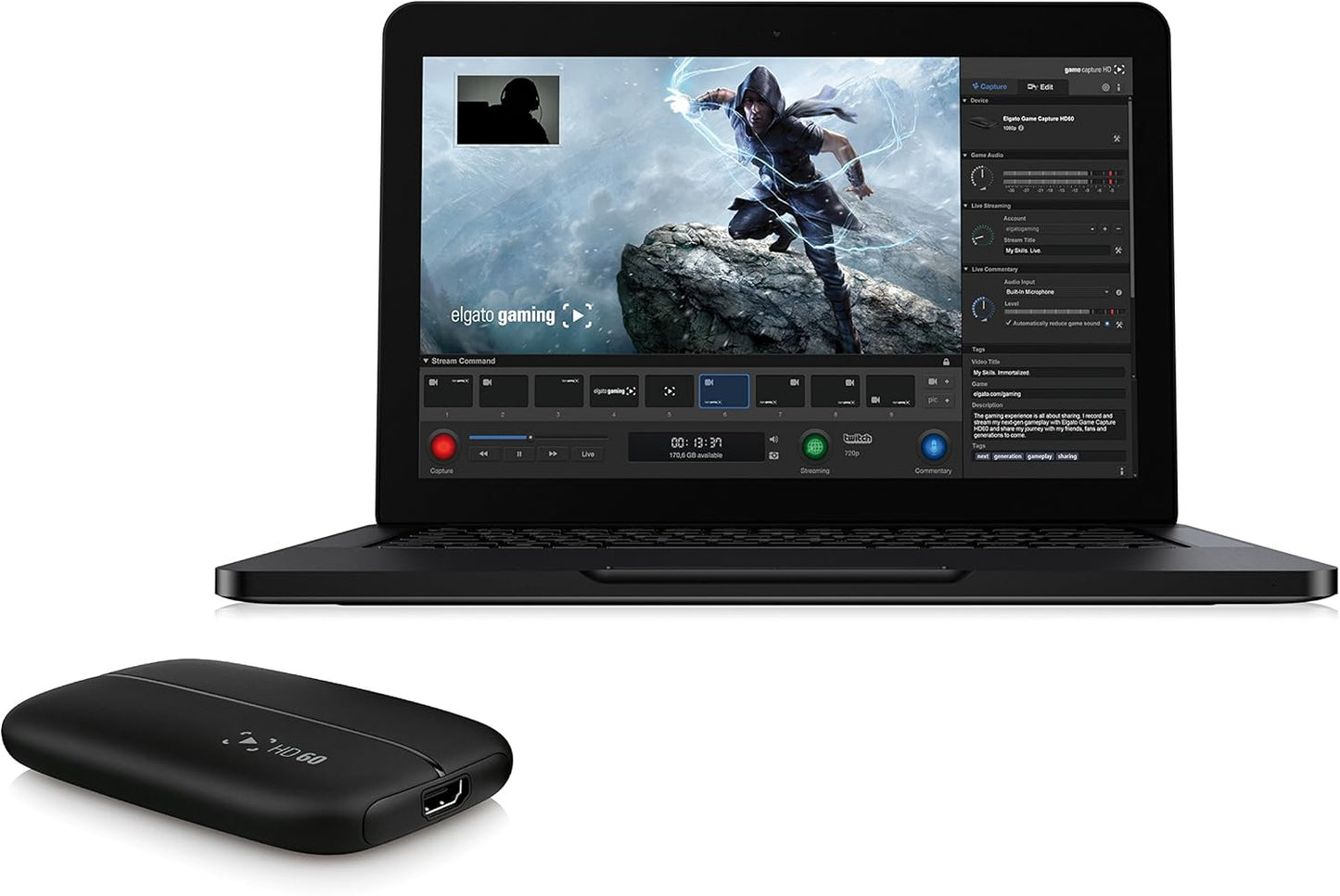 Elgato Game Capture HD60 1080p 60fps Gameplay Recorder