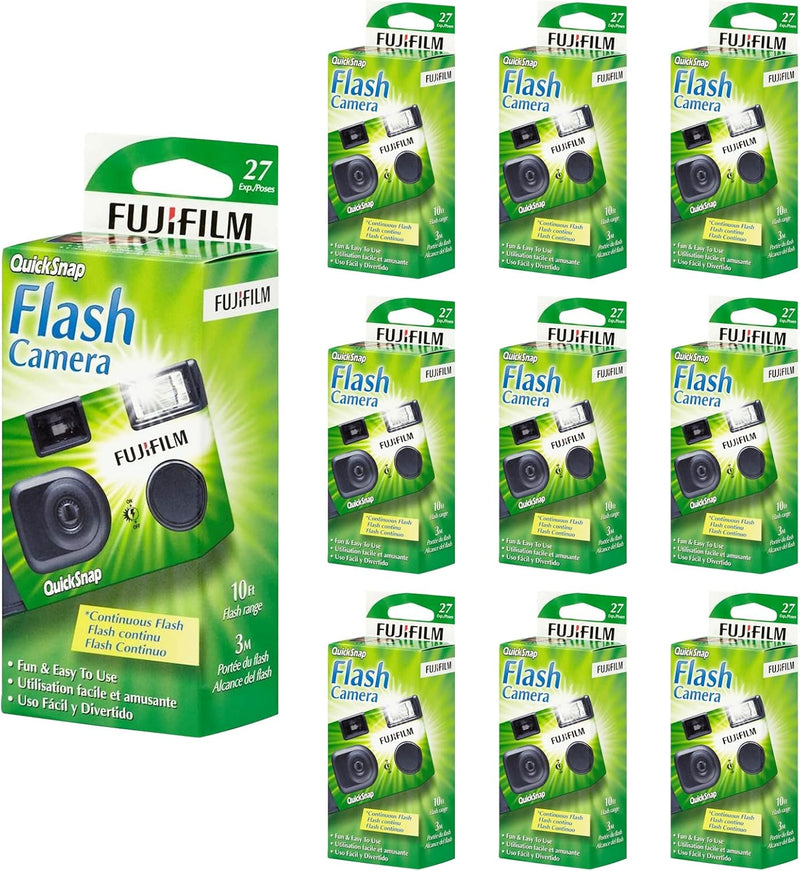 Fujifilm FUJIQSFLASH QuickSnap Flash 400 Disposable Camera 10-Pack — main product image