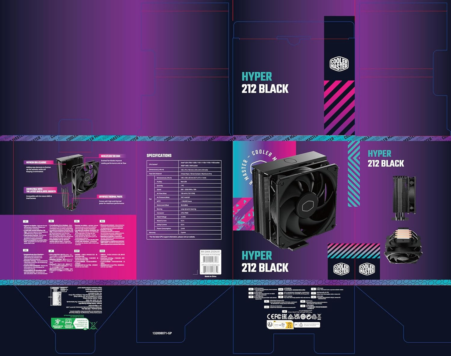 Cooler Master Hyper 212 Black CPU Air Cooler