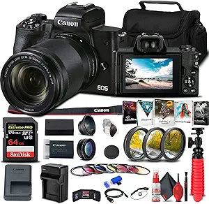 Canon 4728C001 EOS M50 Mark II Mirrorless Camera Bundle