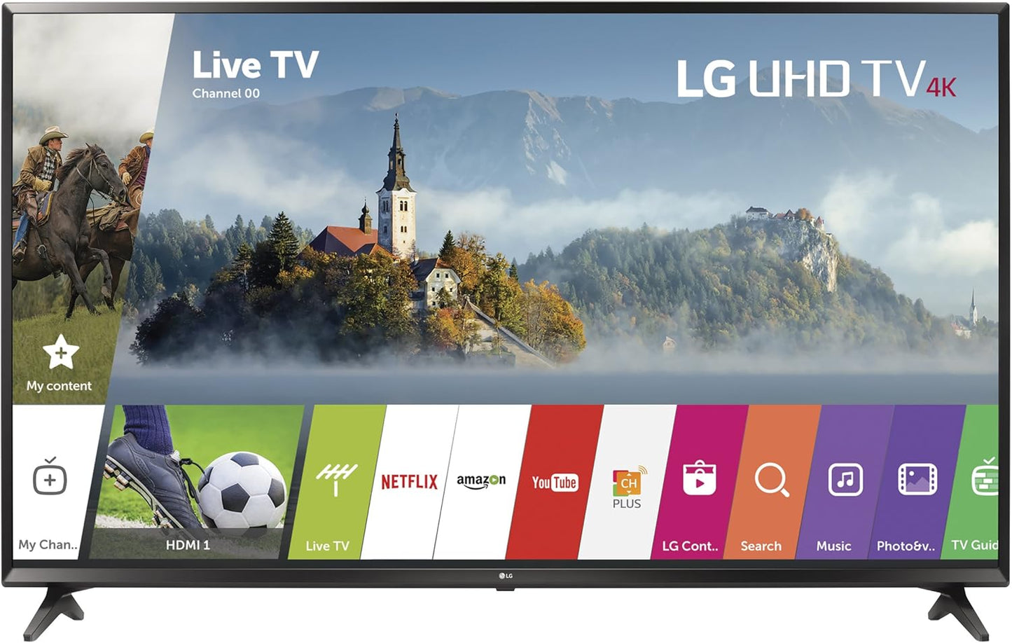 LG 49UJ6300 49-inch 4K Ultra HD Smart LED TV Renewed