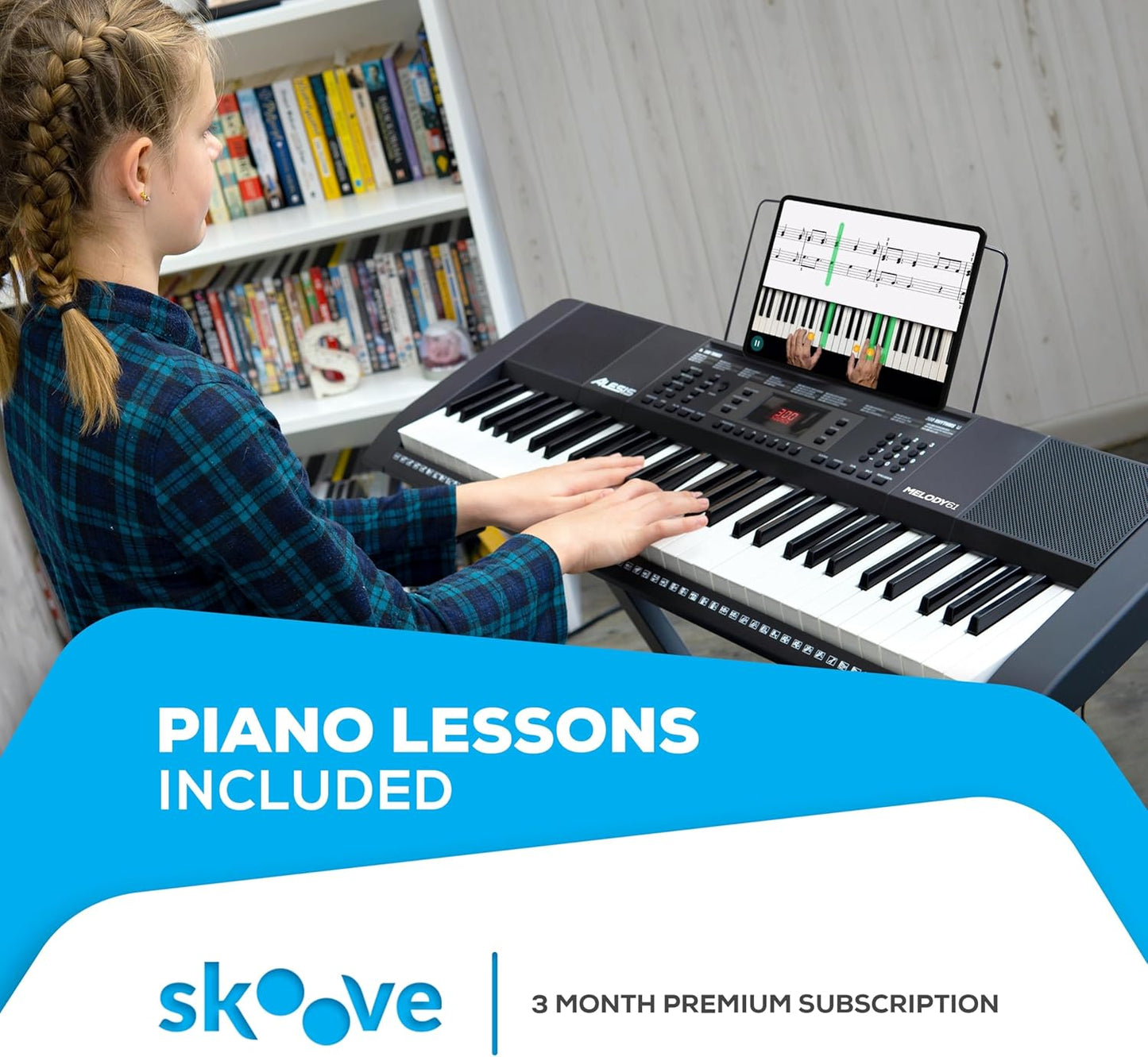 Alesis Melody61MKII 61-Key Keyboard Piano Beginner Bundle