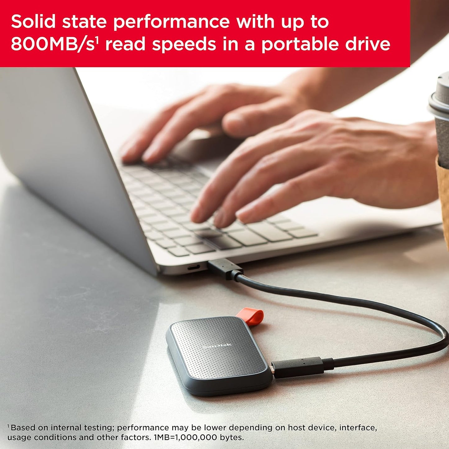 SanDisk SDSSDE30-2T00-G26 2TB Portable SSD 800MB/s USB-C