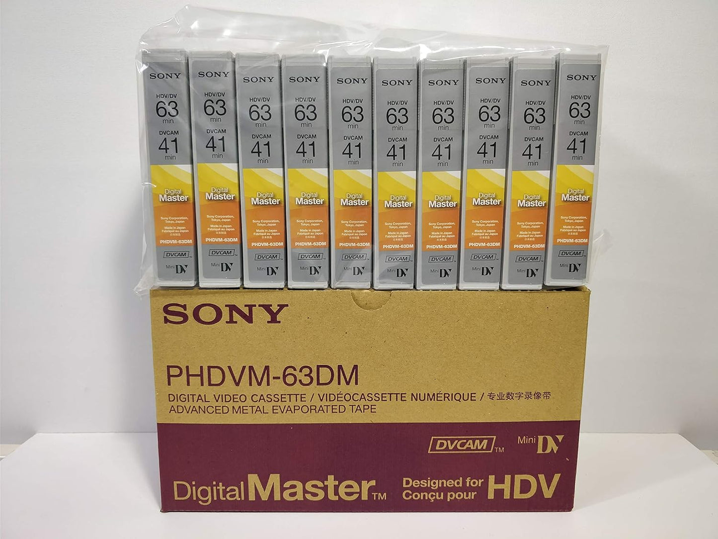 Sony 63DM DigitalMaster DV HDV DVCAM Tape 10-Pack