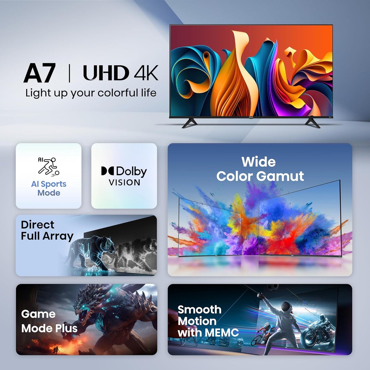 Hisense 55A7N 55-Inch 4K UHD Smart Google TV 2024
