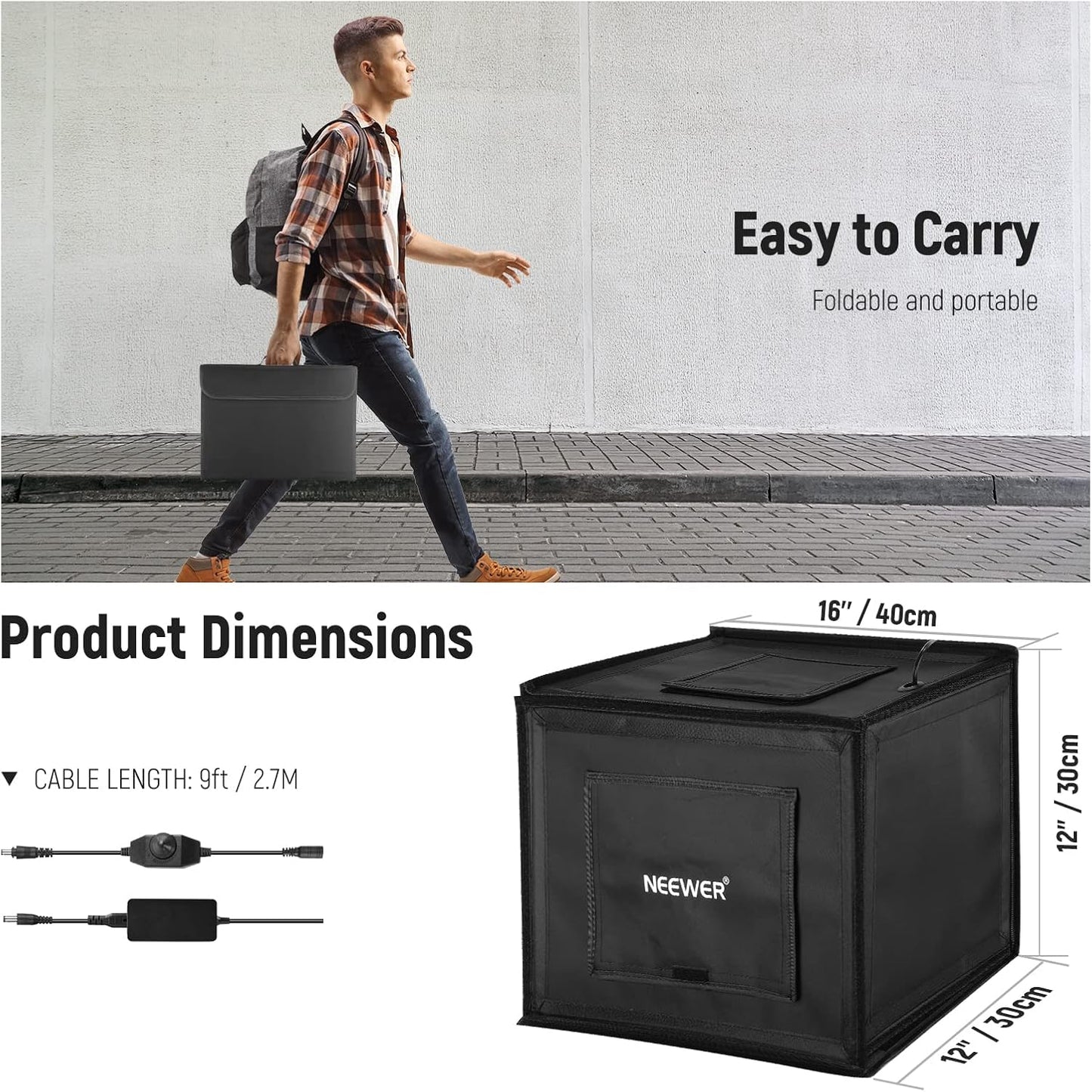 Neewer Foldable Portable Photo Studio Light Box