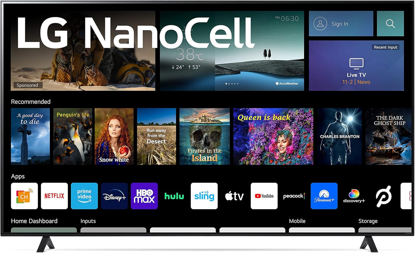 LG 65NANO75UQA 65-Inch NanoCell 4K Smart TV (Renewed)