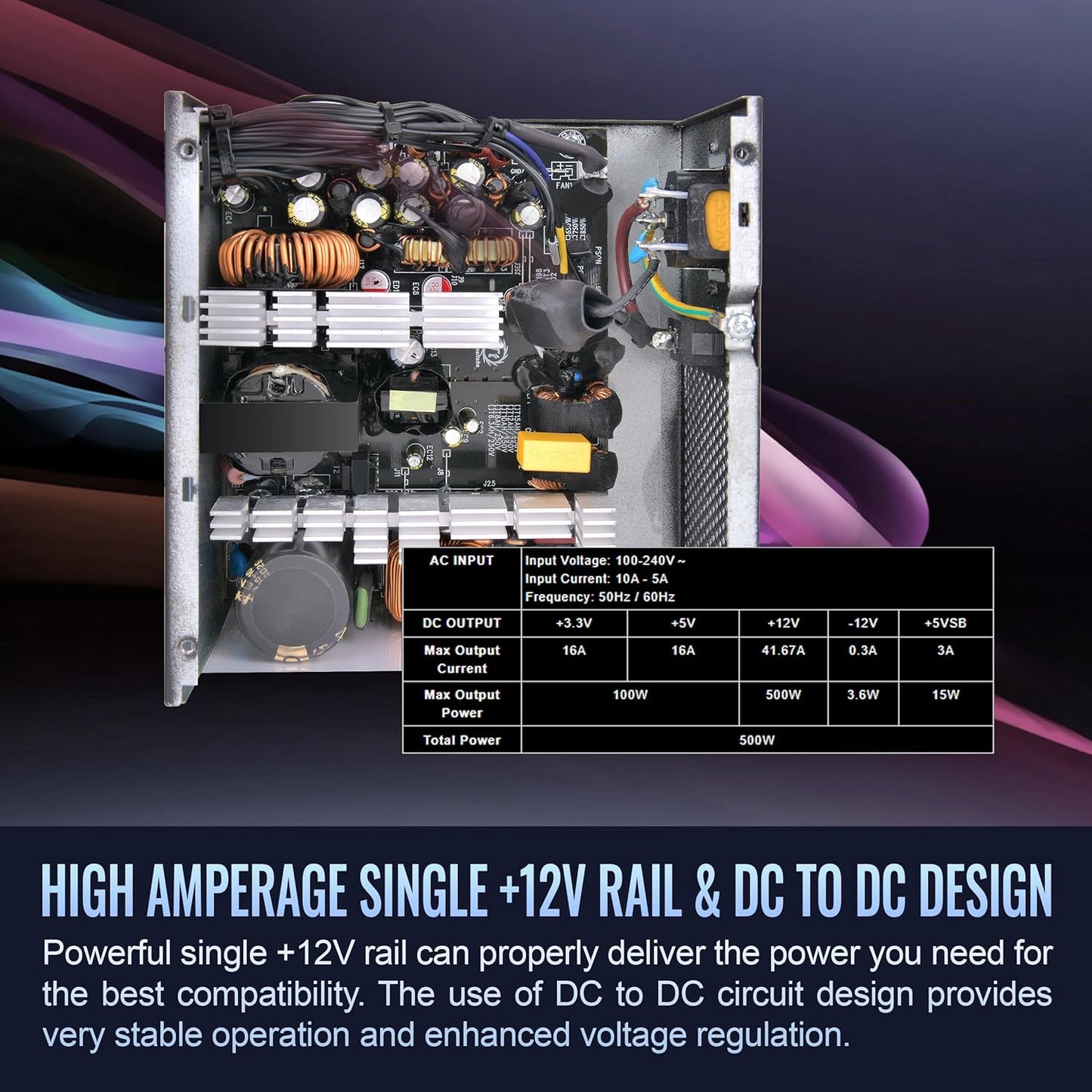 Thermaltake PS-SPW-0500NNFAWU-1 Smart W3 500W Power Supply