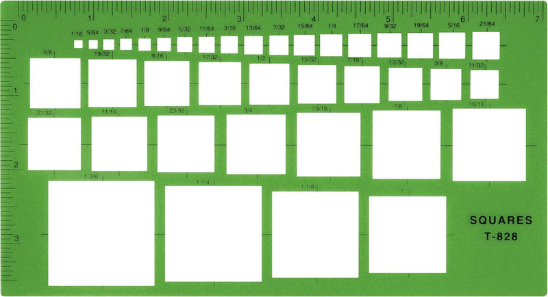 Westcott T-828 Technical Squares Drawing Template Tool — main product image