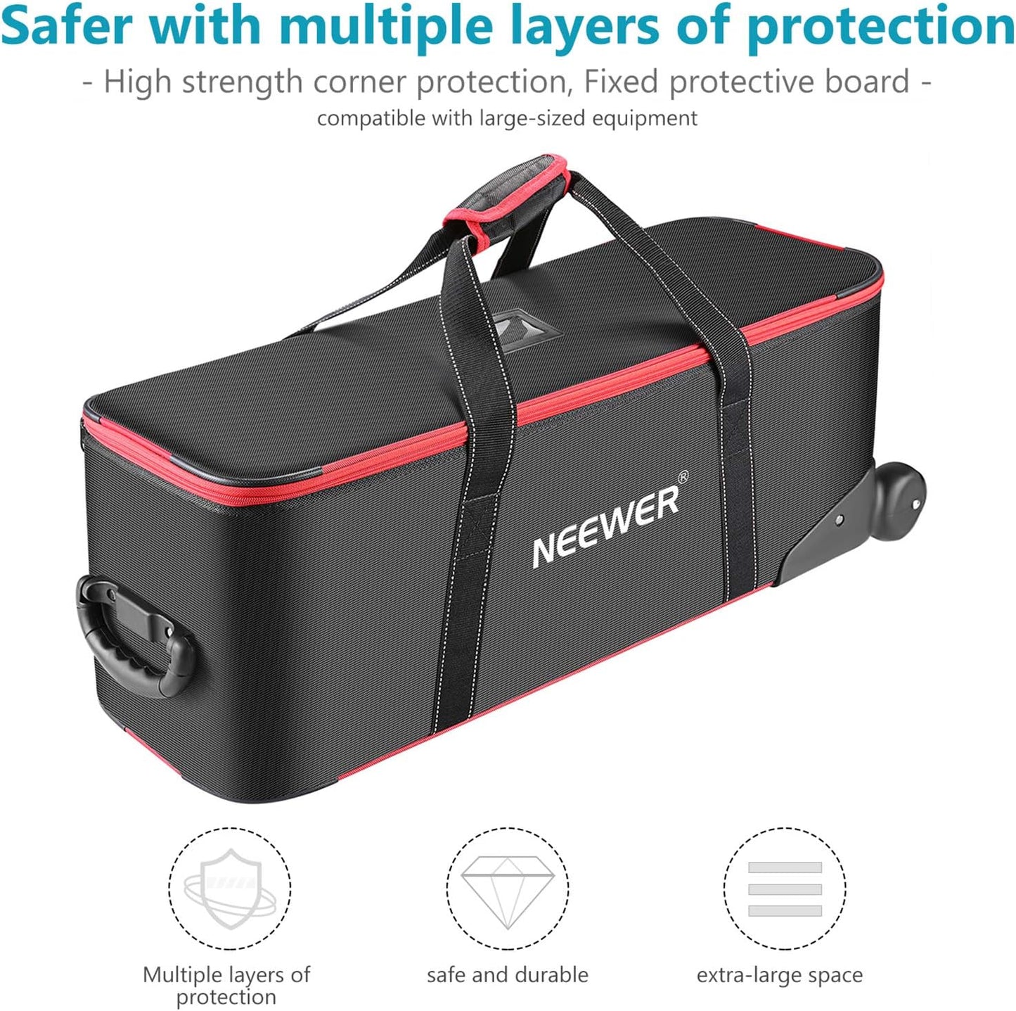 Neewer 10087969 Photo Studio Trolley Carry Bag with Wheels