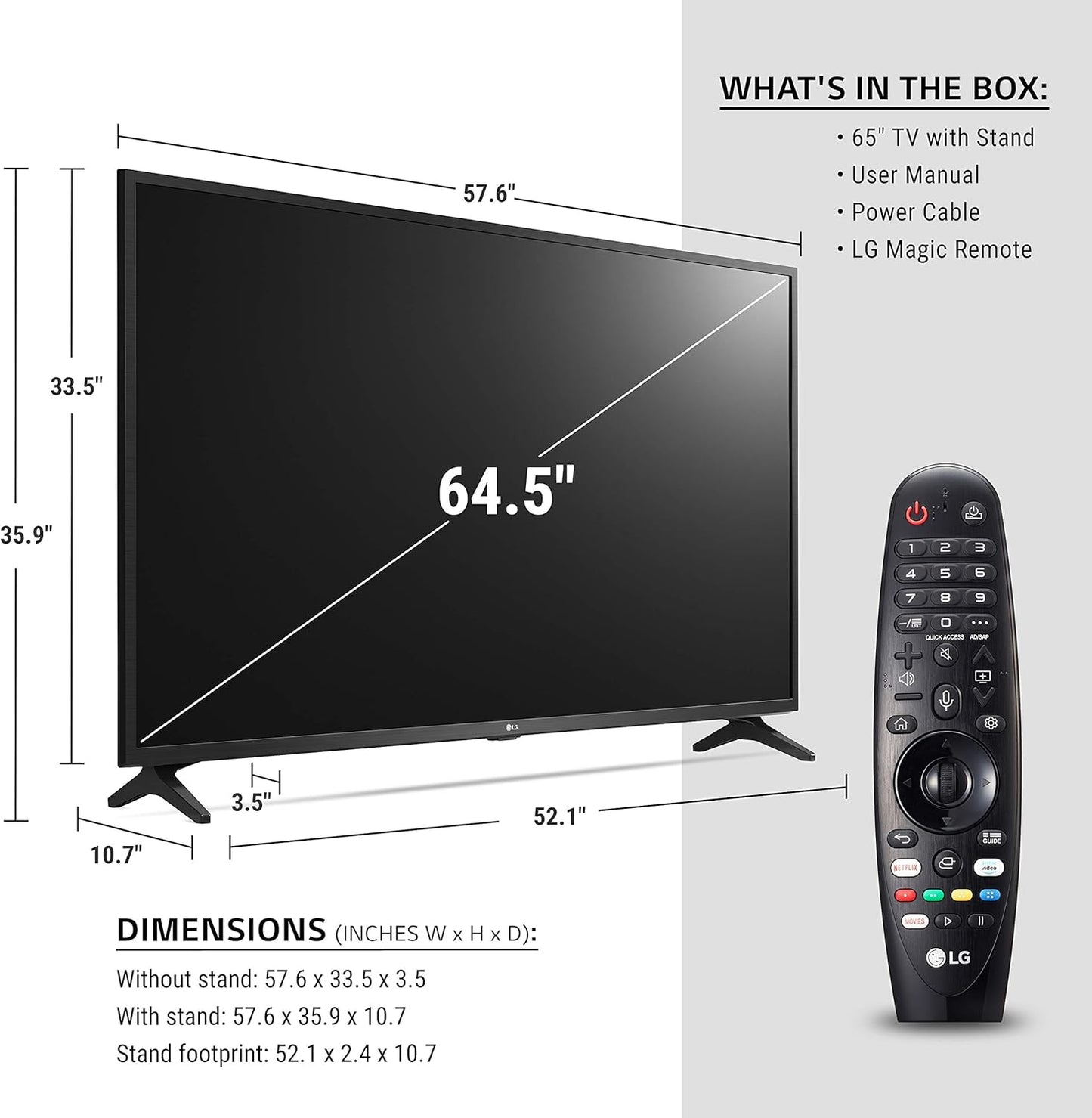 LG 65UN7300PUF 65-Inch 4K UHD Smart TV