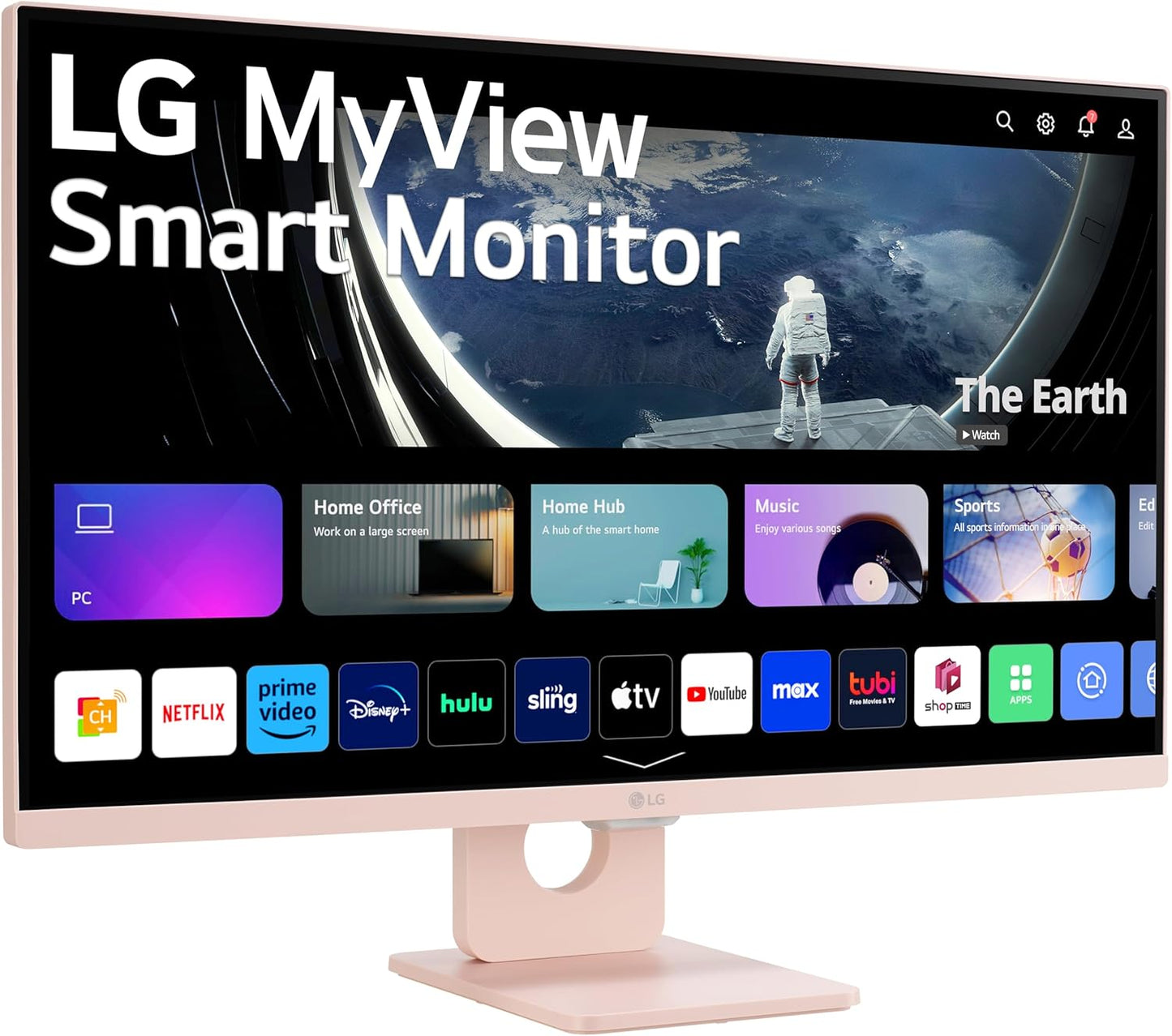 LG 27SR50F-P 27" FHD MyView Smart Monitor - Pink