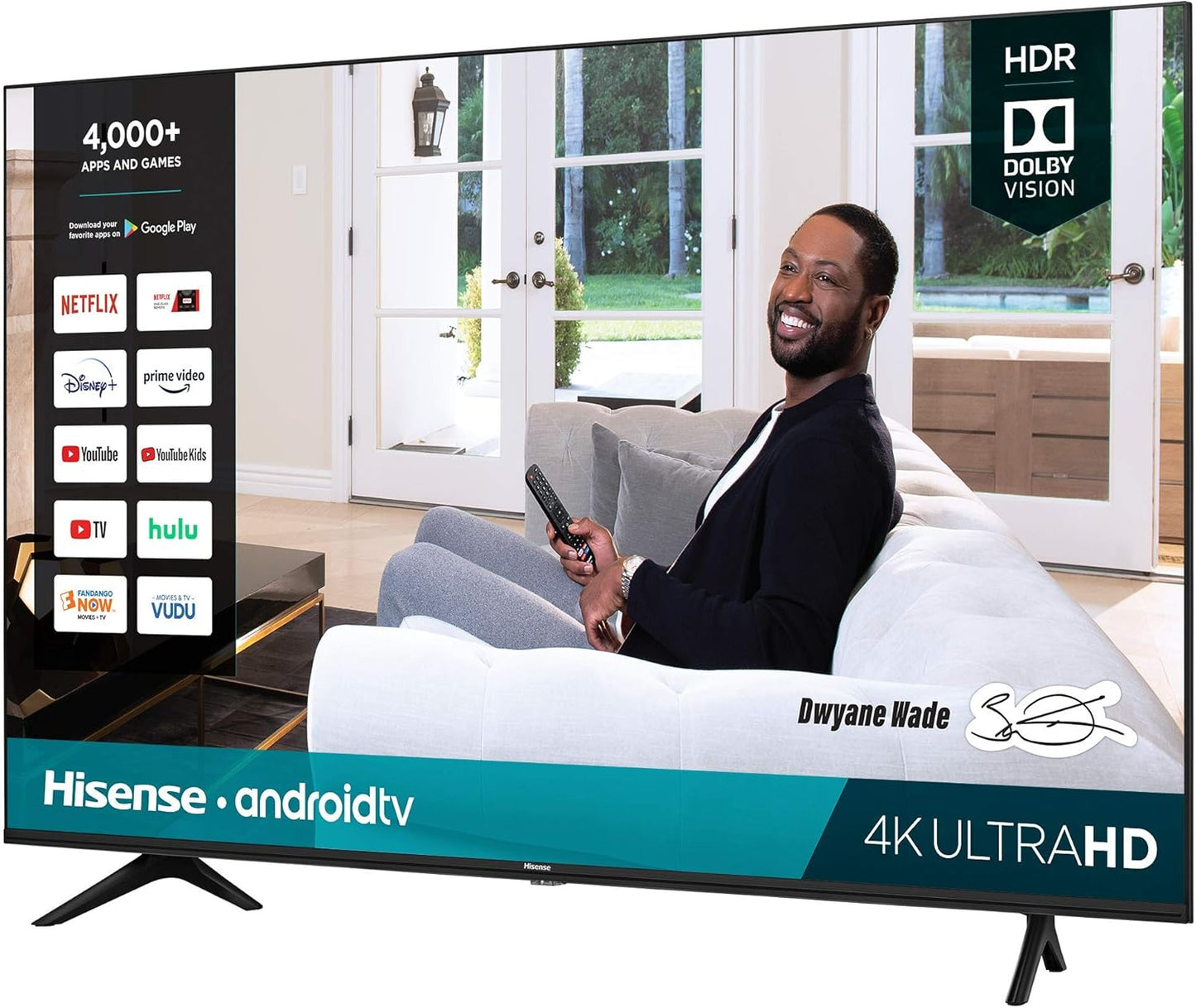 Hisense H65 Series 50" 4K UHD Android Smart TV (Renewed)